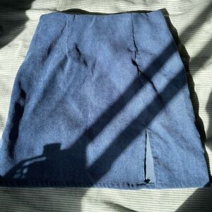 SHEIN Corduroy Blue Mini Pencil Skirt